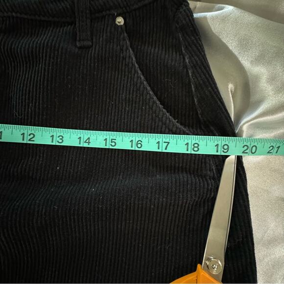 Y2K Black Corduroy Mini Zipper Skirt Size 9 Arizona Jean Co. - Picture 8 of 9